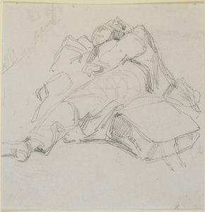 Un homme endormi sur une pile de bagages, 1858 - James Abbott McNeill Whistler